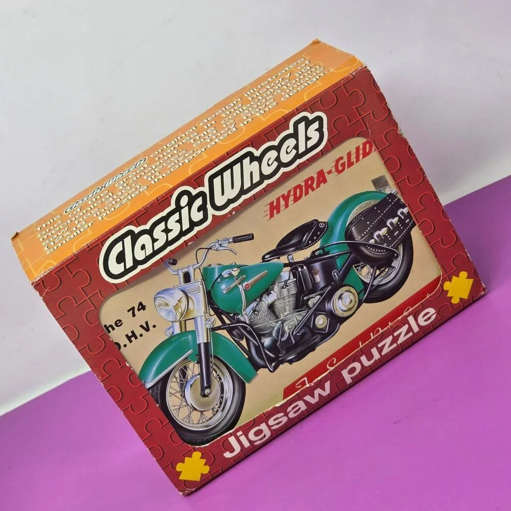 Classic Wheels Hydra-Glide Motorcycle Puzzle Three Daughters Ltd.‎ Vintage
